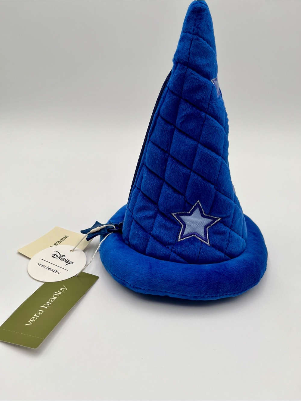 Vera Bradley Royal Blue Quilted Star Wizard Hat Cosmetic Bag